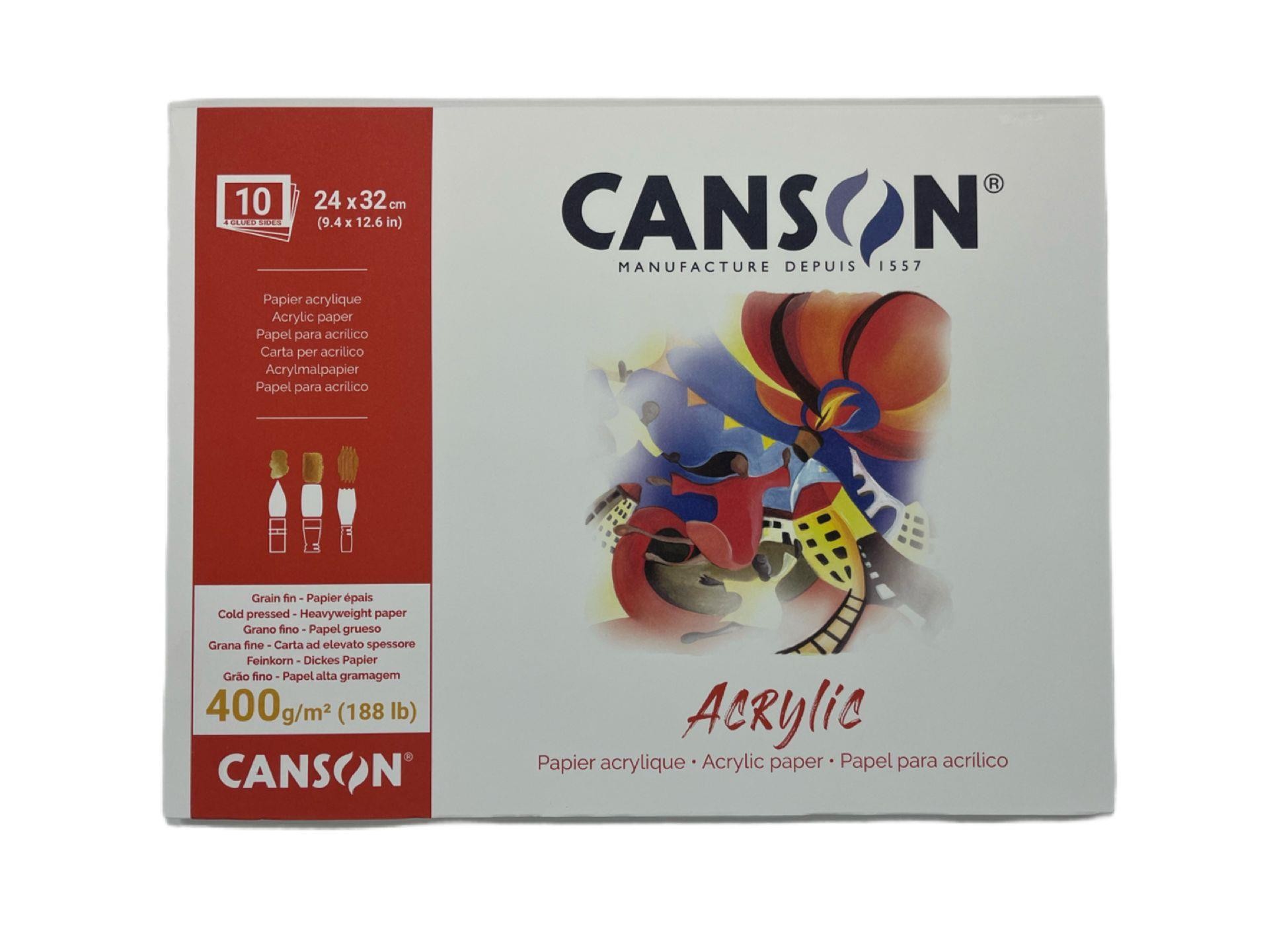 Bloc canson acrilico 24x32 cm 10 h 400 gr