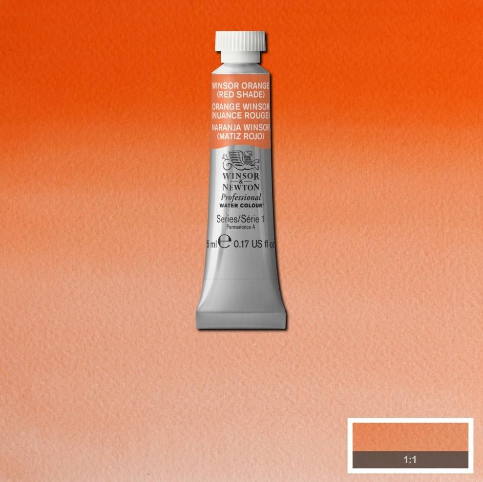 Acuarela wn professional tubo naranja winsor matiz rojo