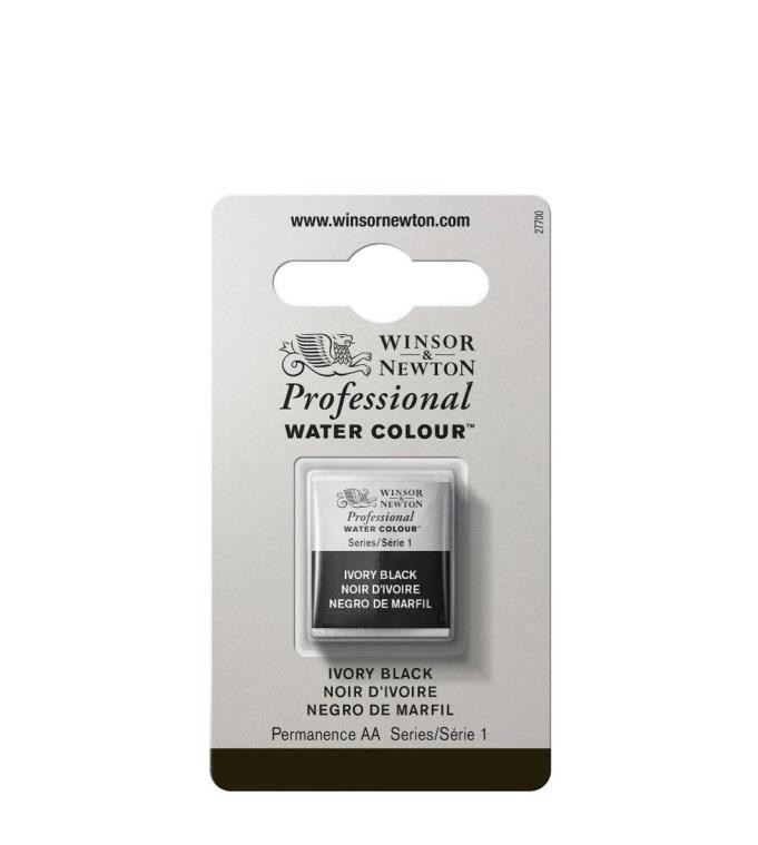 Acuarela wn professional 1-2 godet negro de marfil