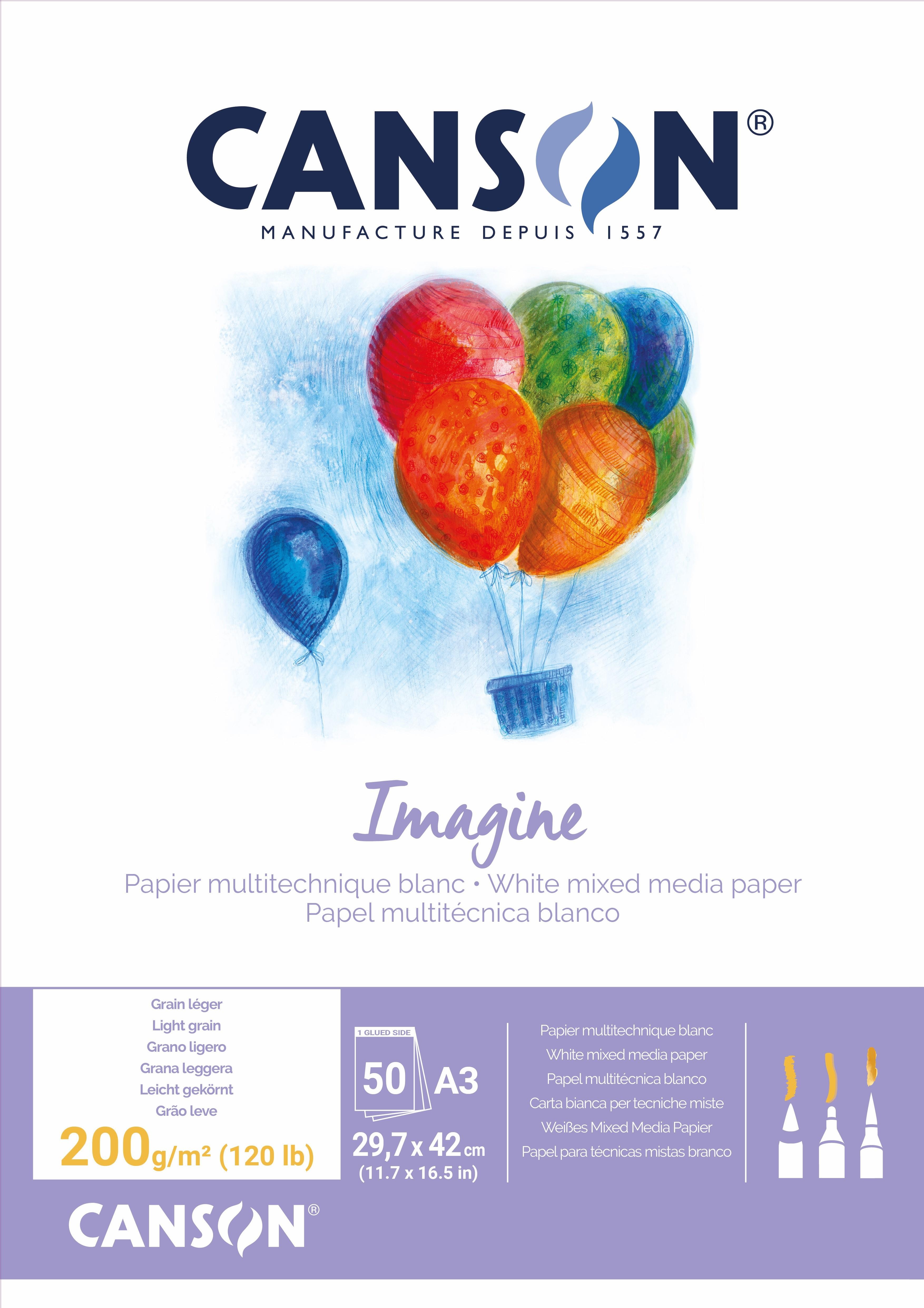 Bloc canson mix media a3 50 h 200 gr