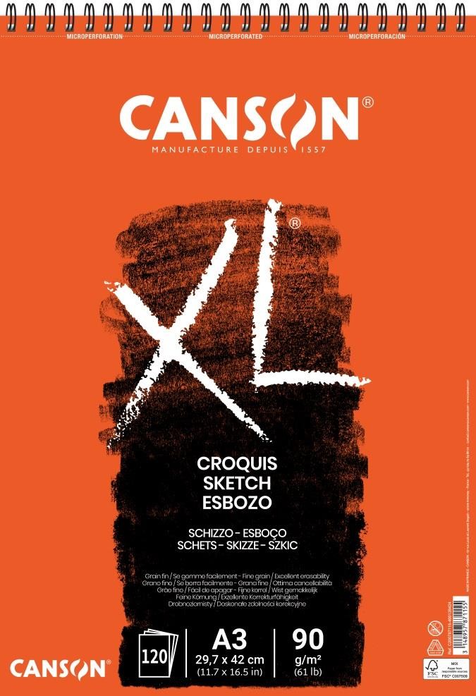 Bloc canson xl croquis a3 120 h 90 gr