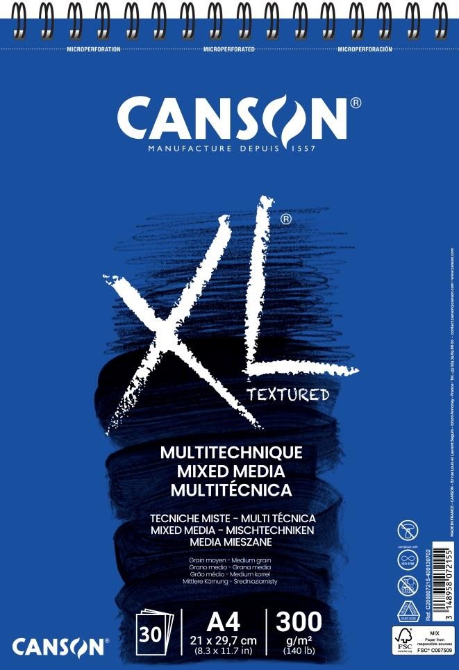 Bloc canson xl mix media a4 30 h 300 gr