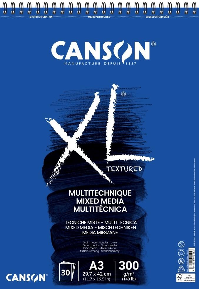 Bloc canson xl mix media a3 30 h 300 gr