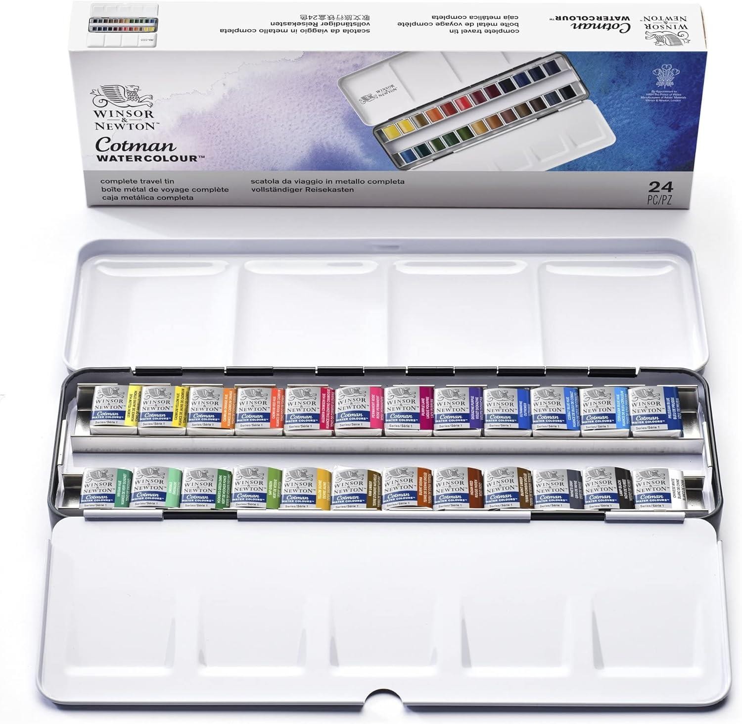Caja metal acuarela 24 sg cotman