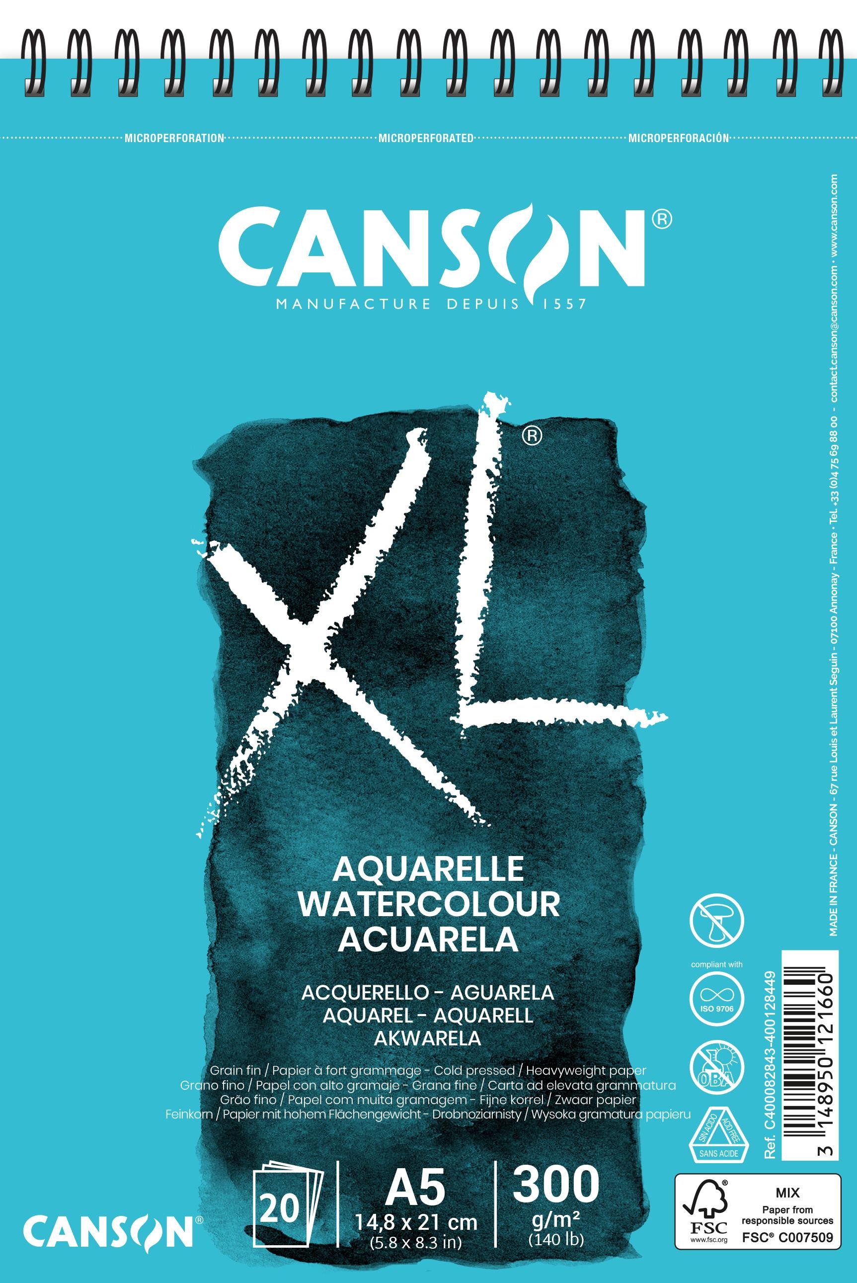 Bloc canson xl acuarela a5 300 gr