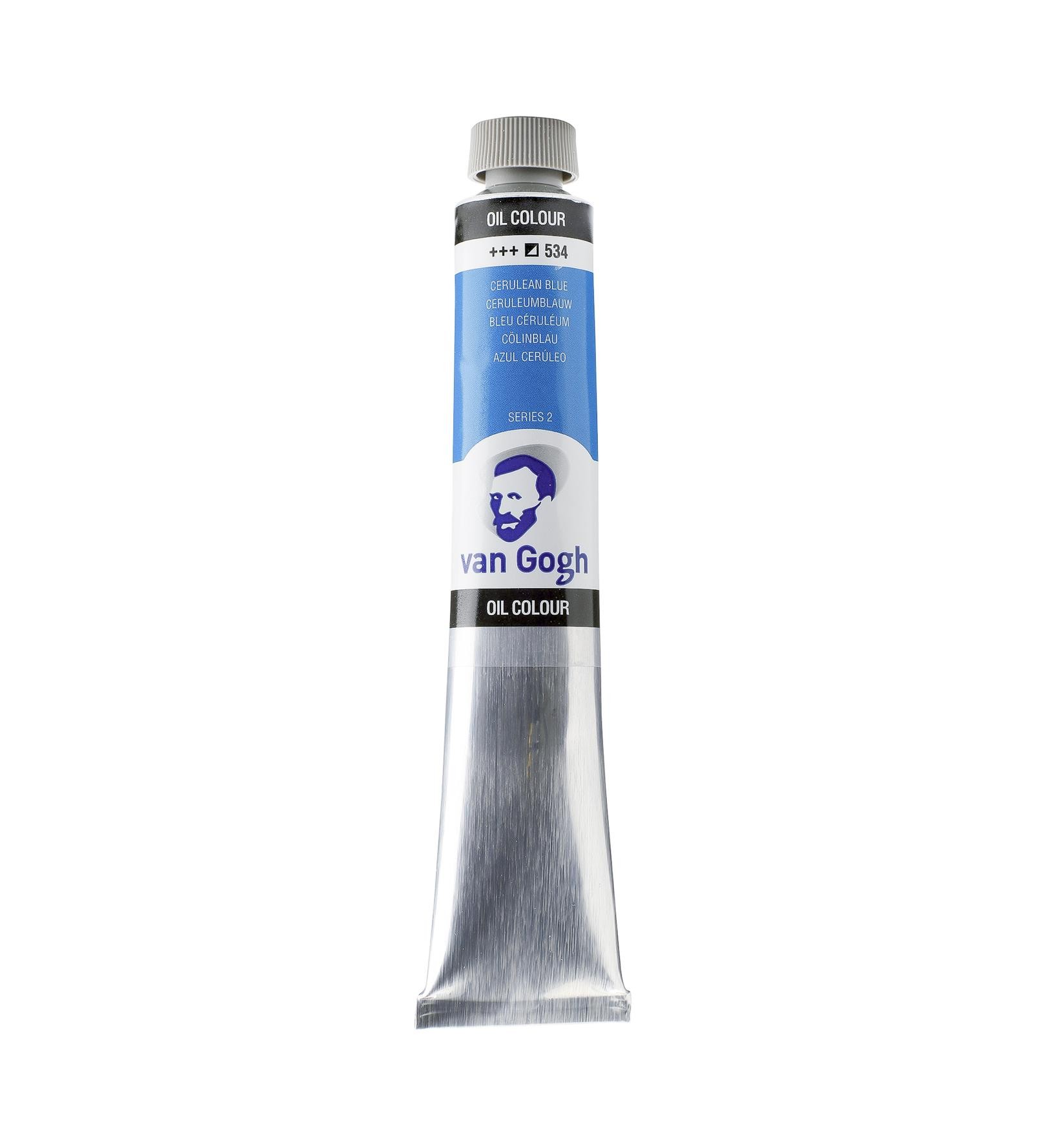 Oleo van gogh tubo azul ceruleo n534