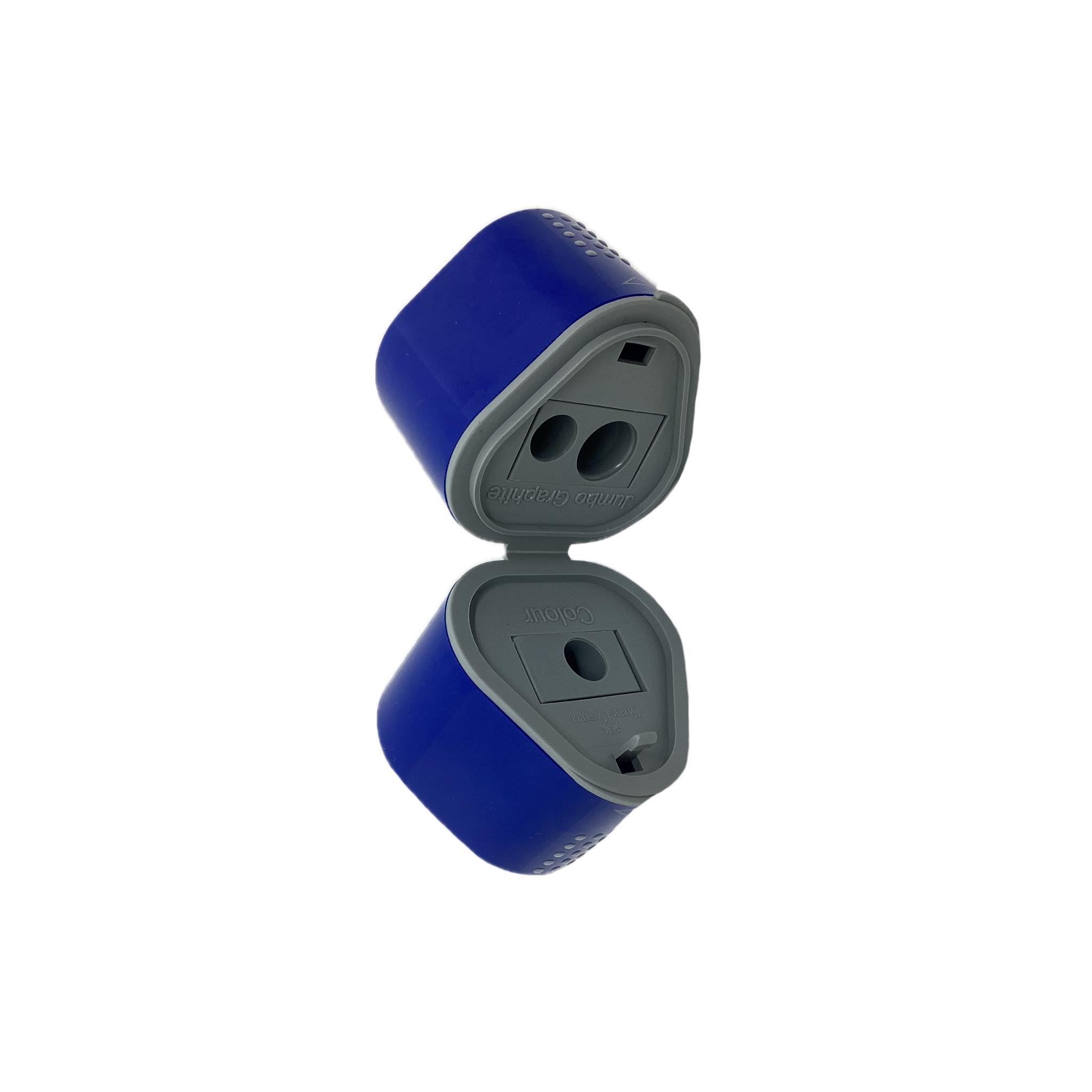 Sacapuntas triple faber castell rojo-azul