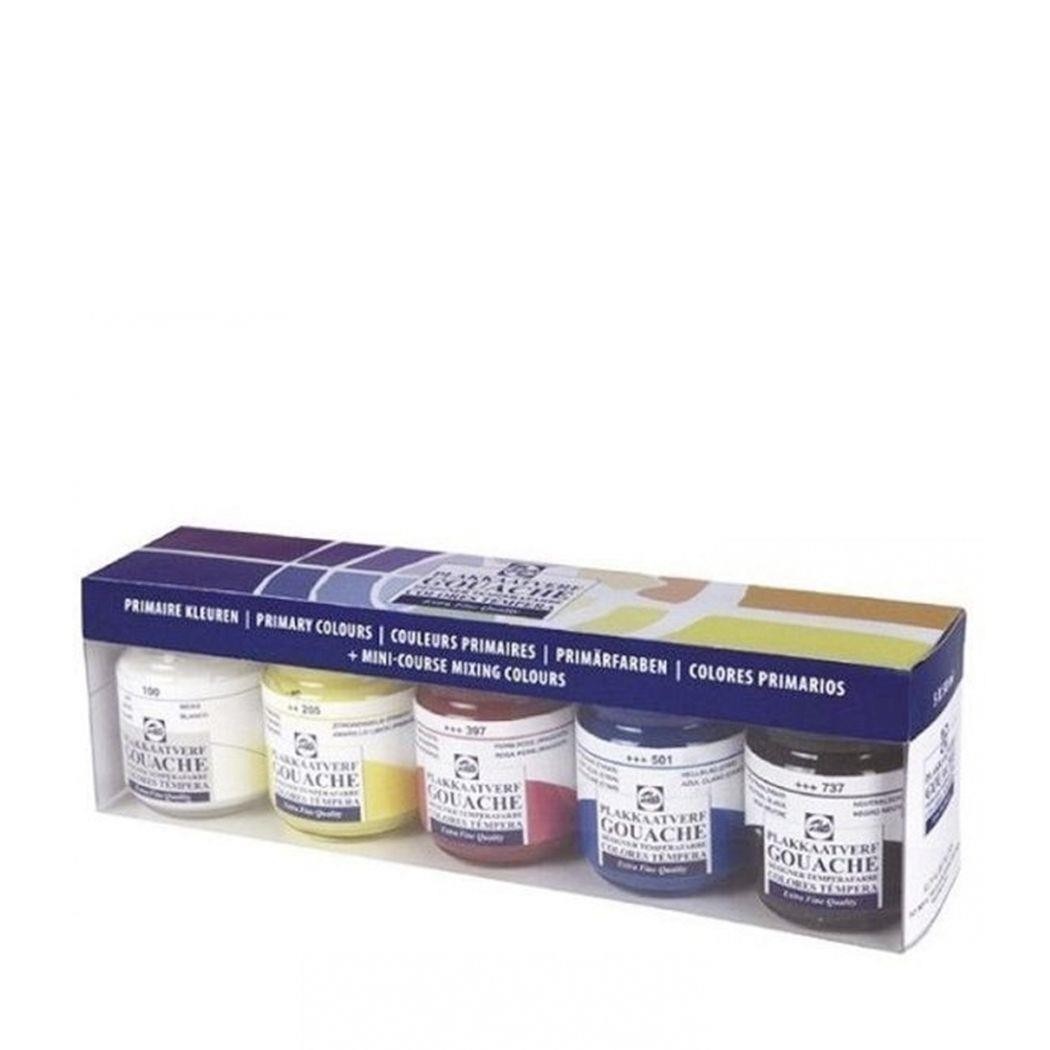 Caja de gouache talens colores basicos 5 unidades 50 ml