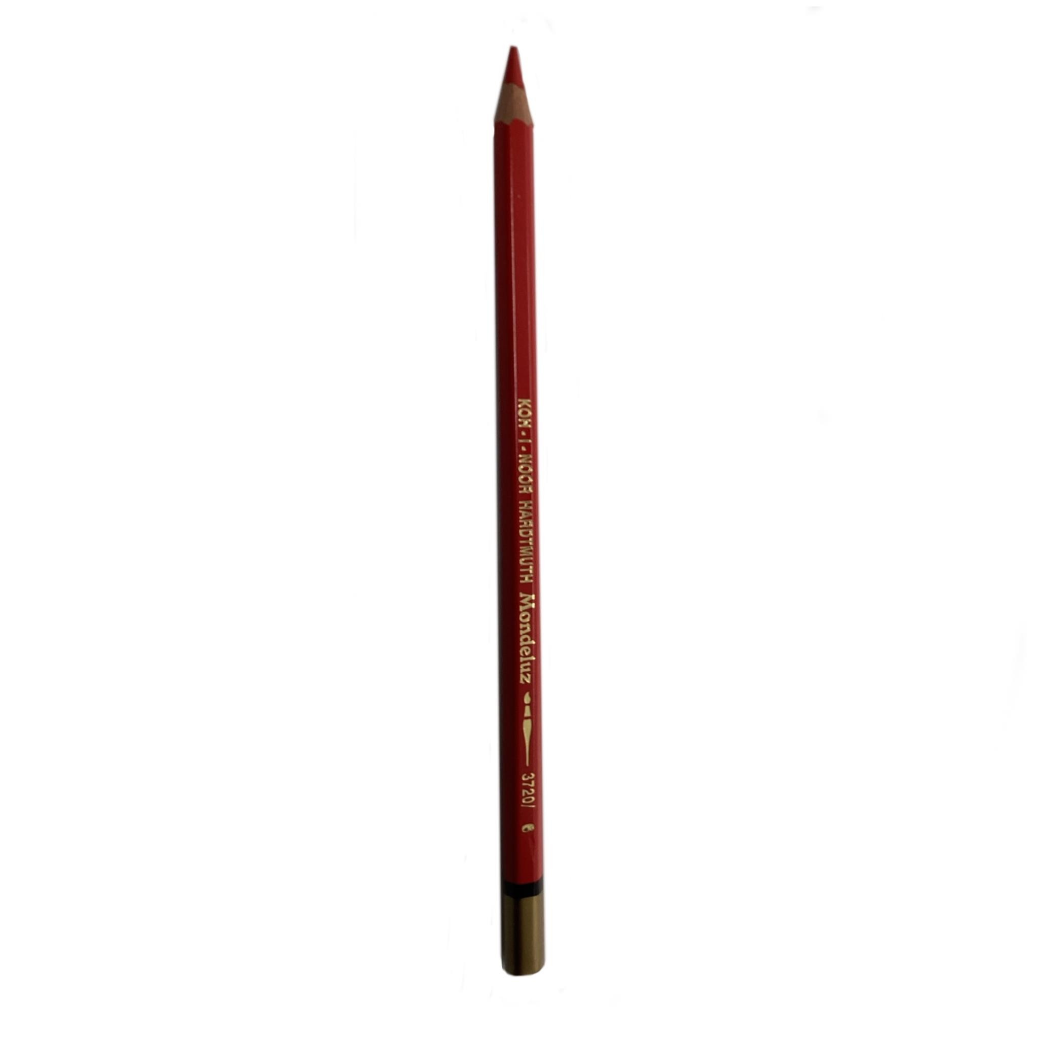 Lapiz acuarelable mondeluz rojo bermellon n6