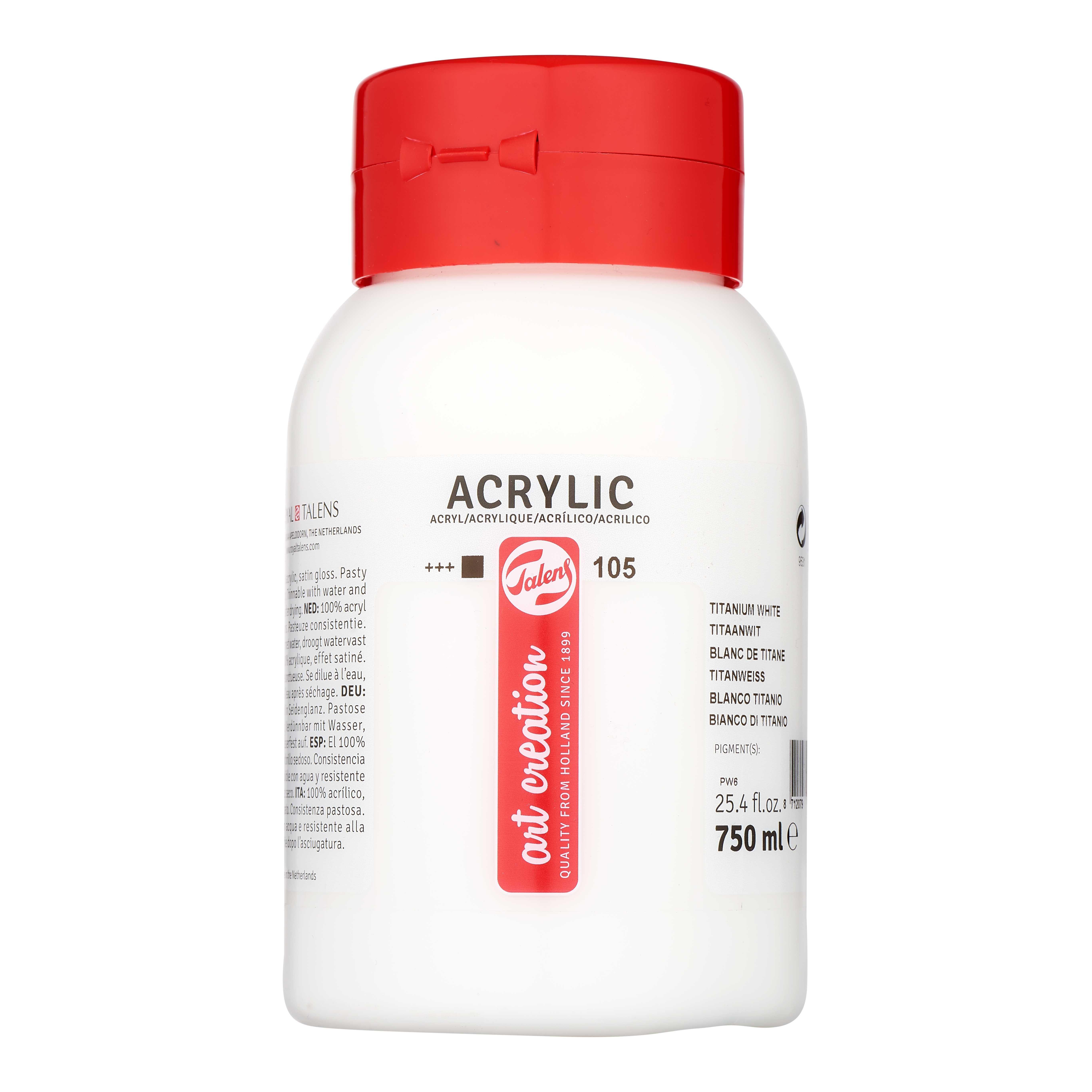 Acrilico art creation 750 ml blanco titanio n105