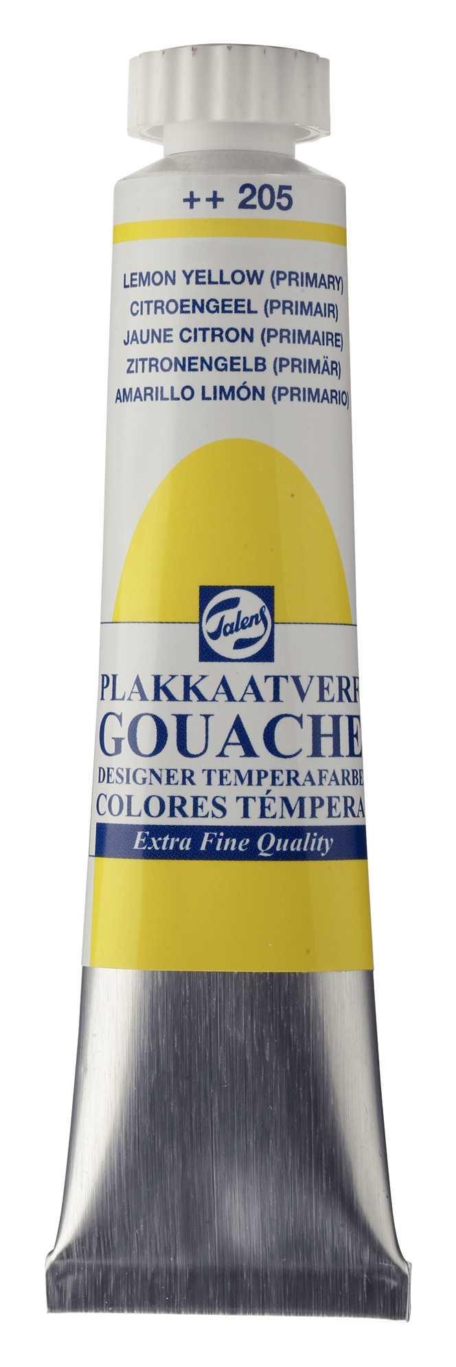 Gouache talens tubo 20 ml amarillo limon primario n205
