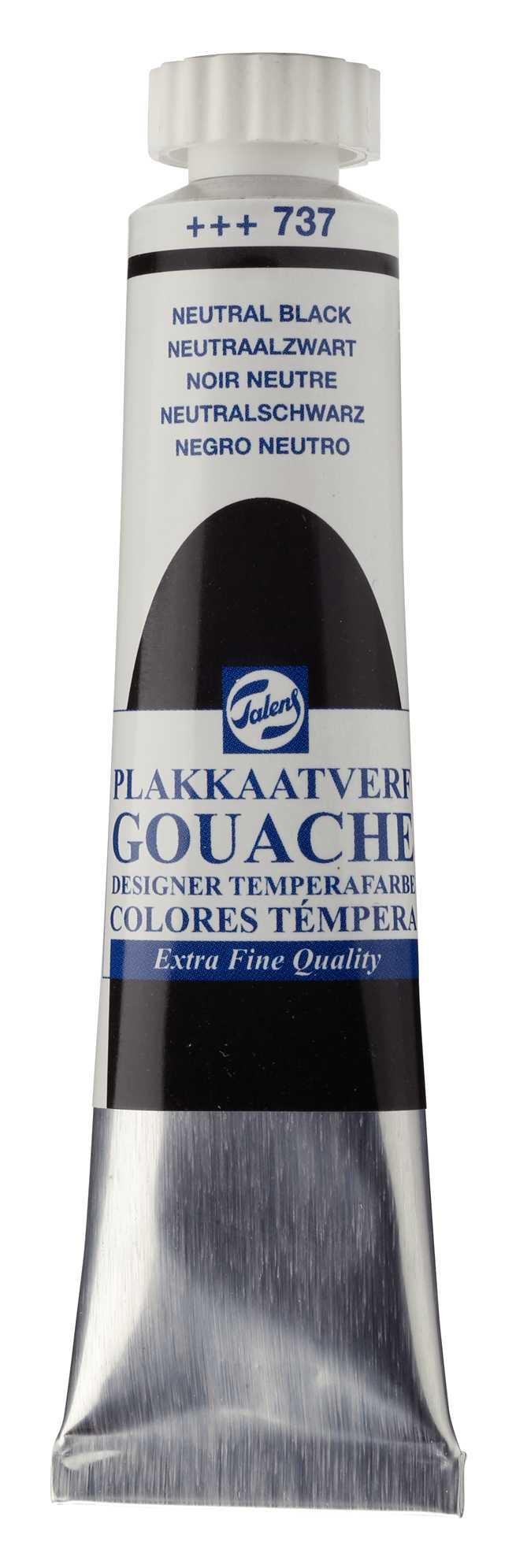 Gouache talens tubo 20 ml negro n737