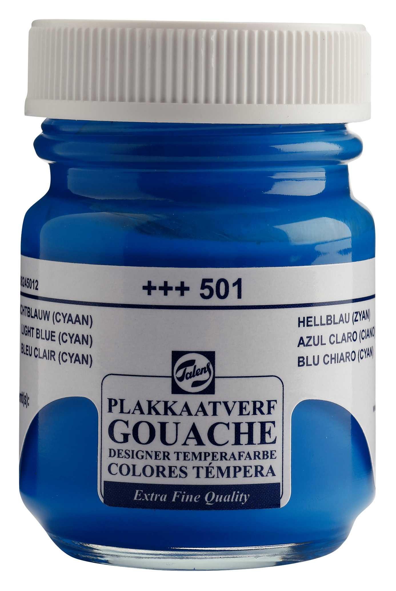 Gouache talens frasco 50 ml azul claro cian n397