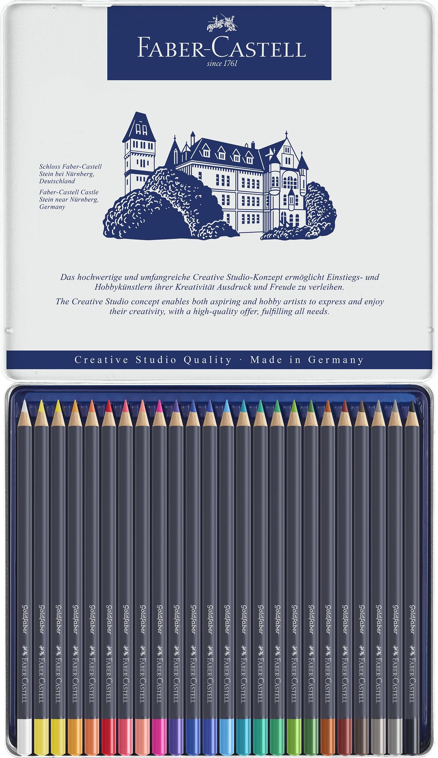 Caja lapices faber-castell metal golfaber 24 unidades
