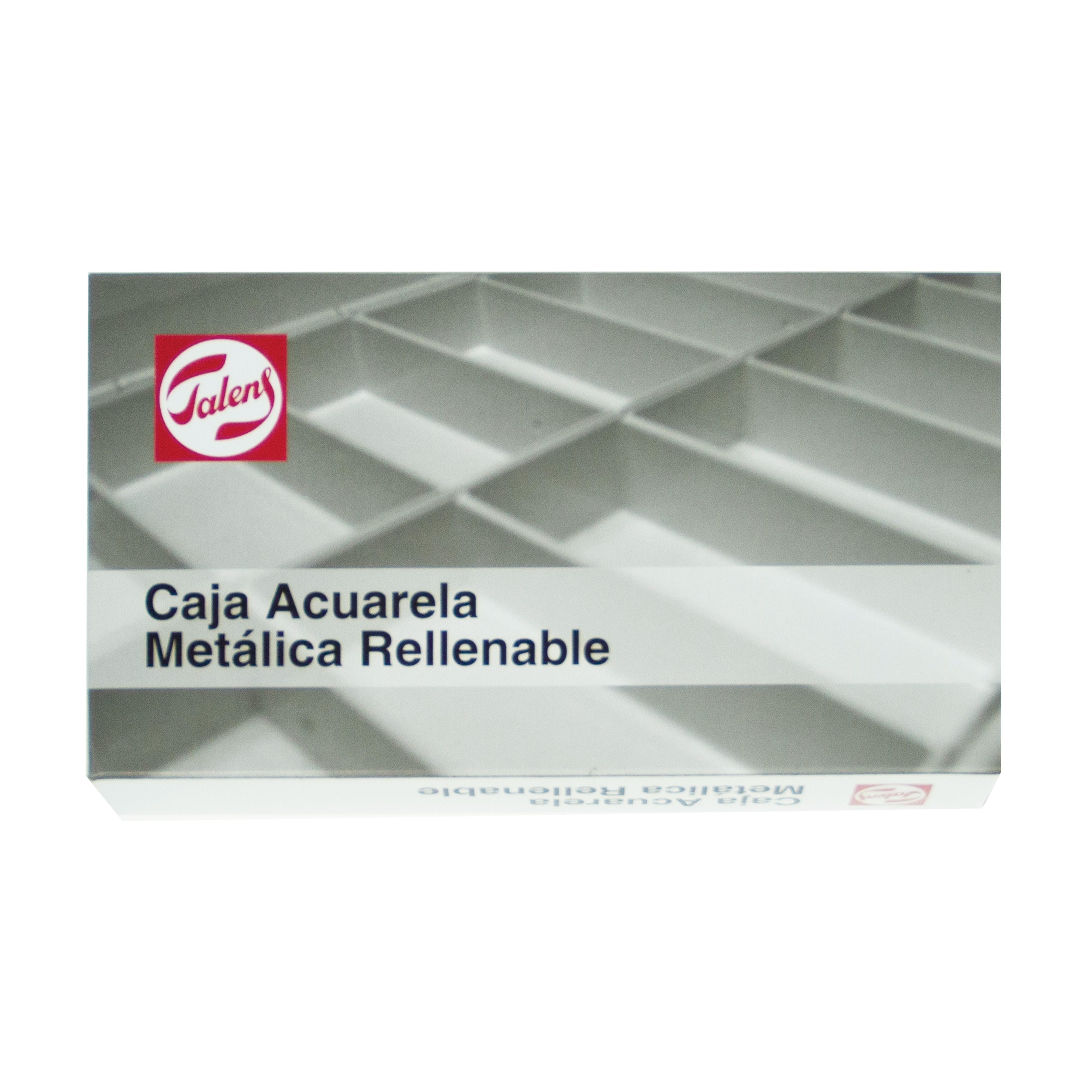 Caja acuarela talens metal 16 pocillos