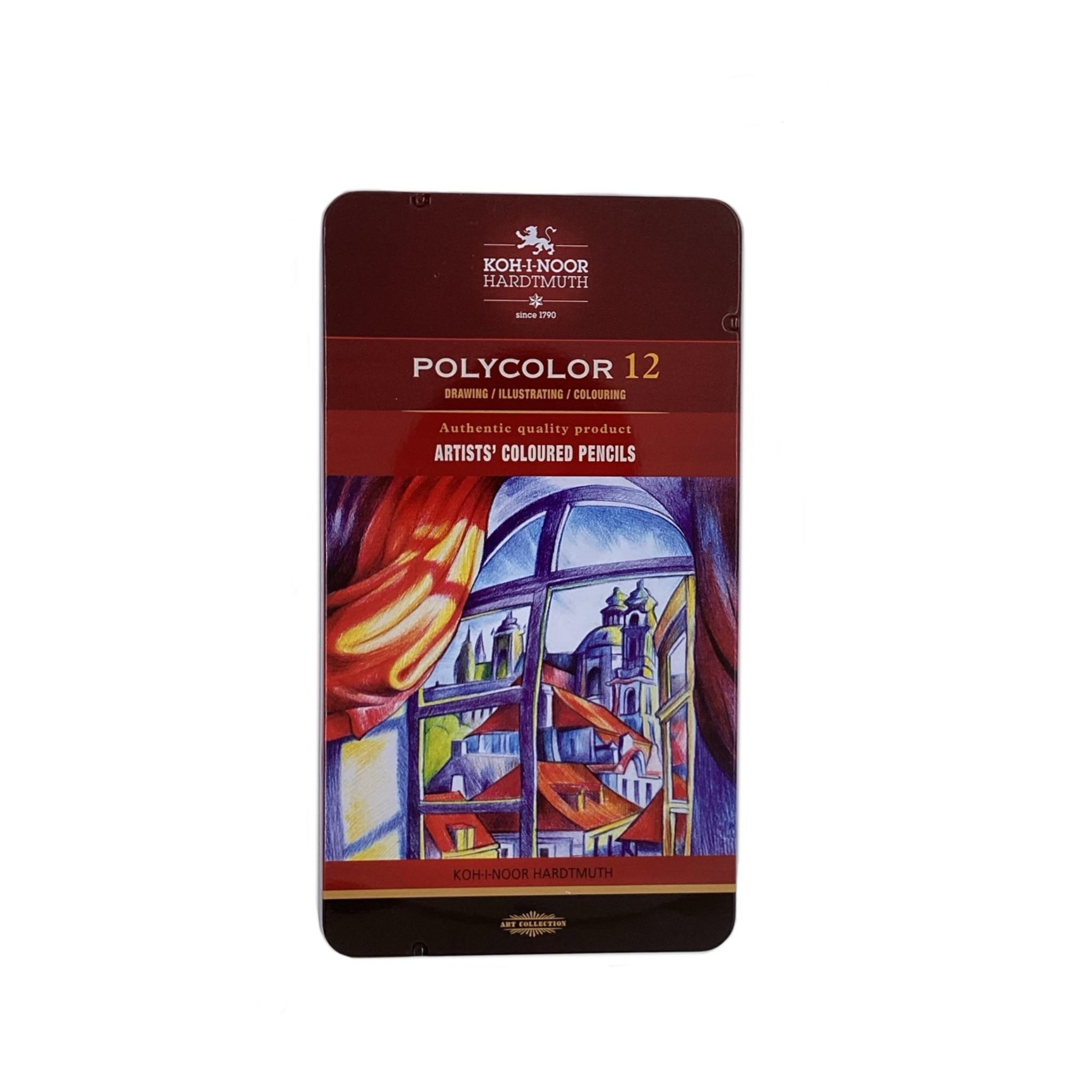 Caja metalica koh-i-noor 12 colores