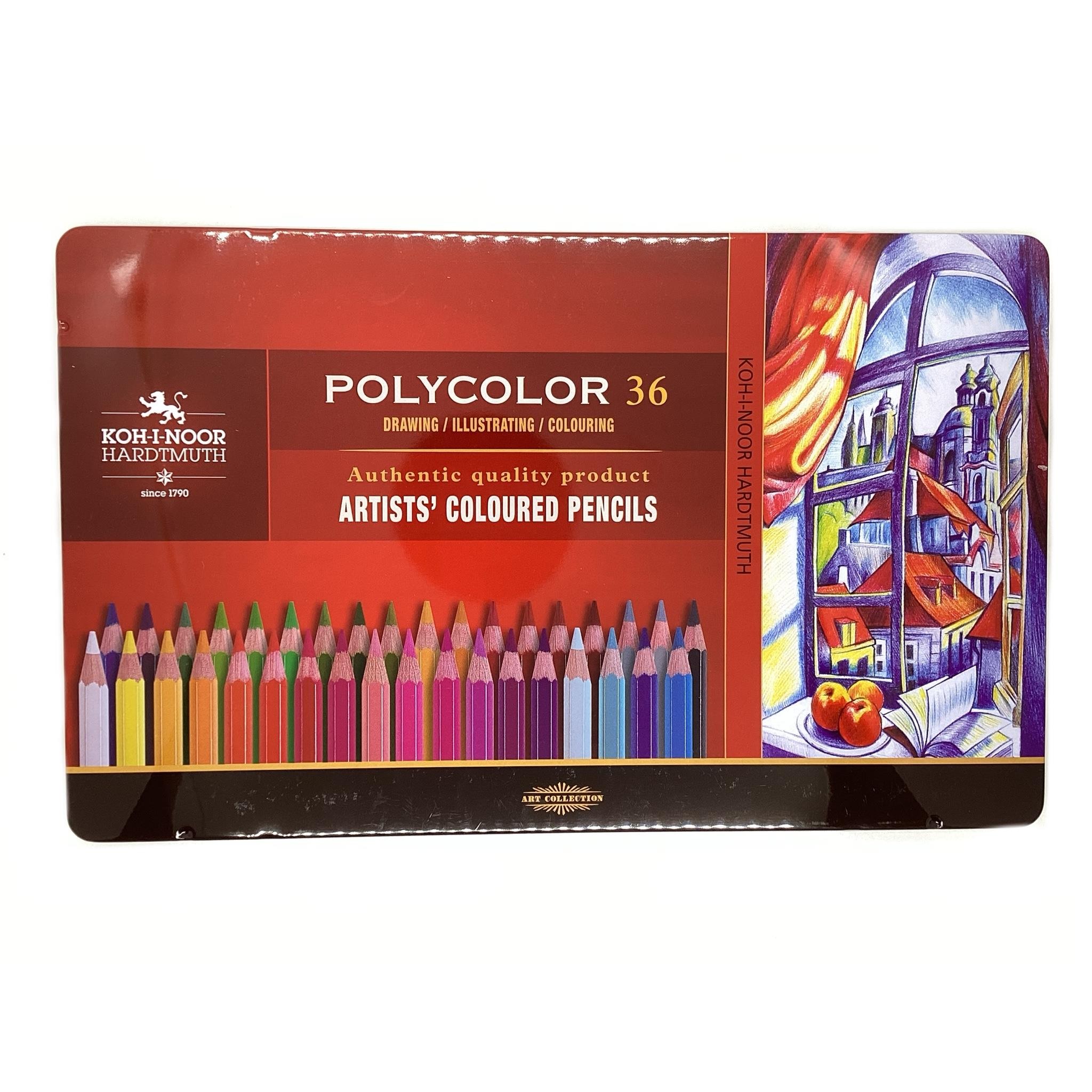 Caja metalica koh-i-noor 36 colores