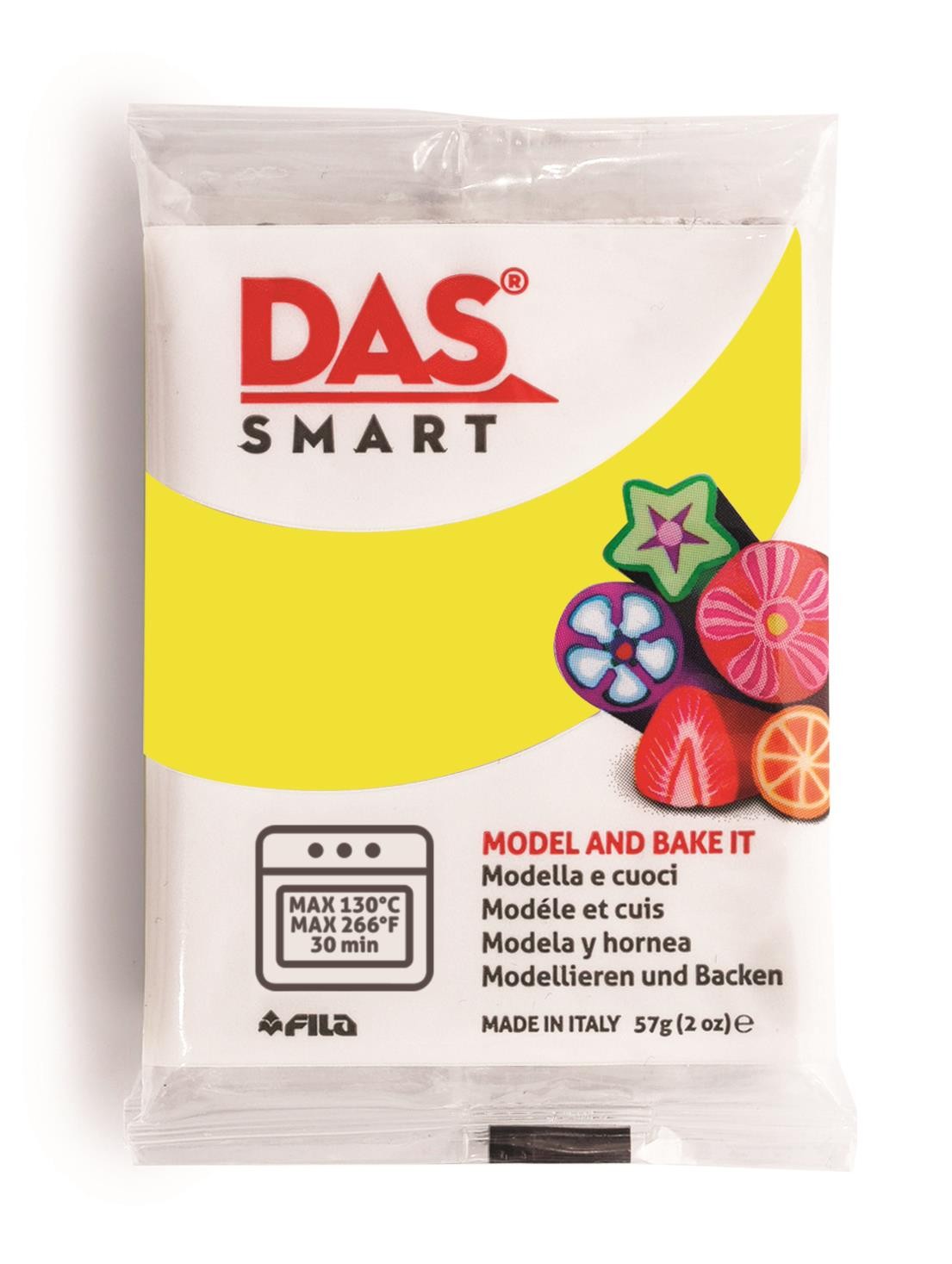 Pastilla arcilla polimerica das smart 57 gr amarillo limon