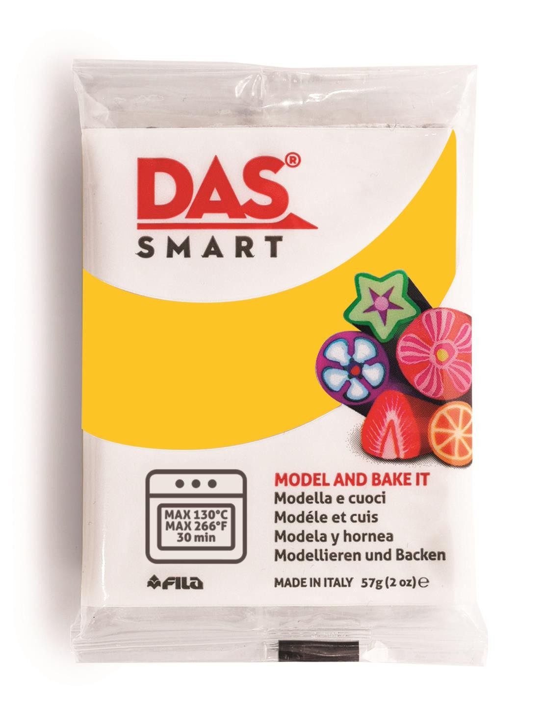 Pastilla arcilla polimerica das smart 57 gr amarillo calido