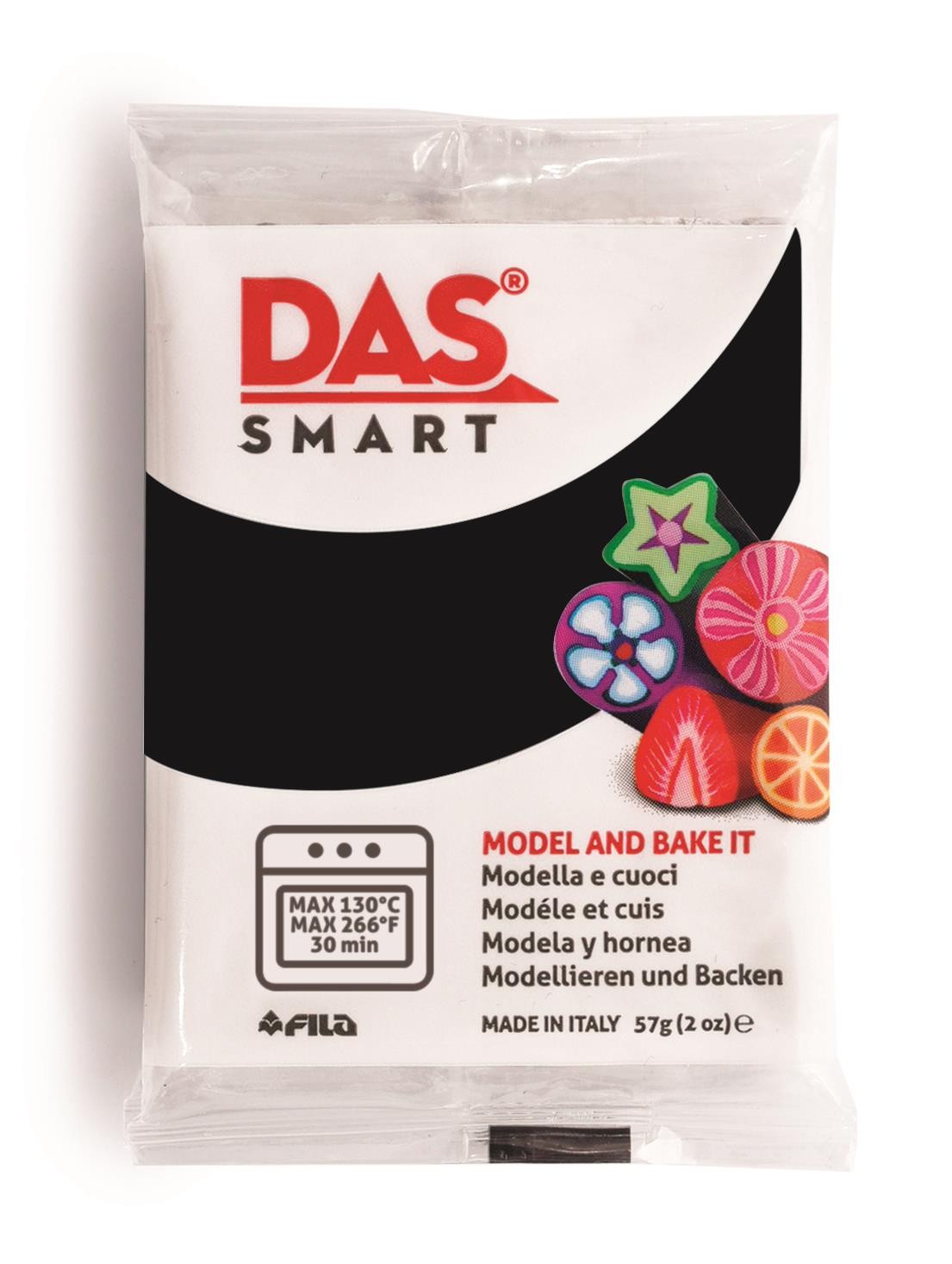 Pastilla arcilla polimerica das smart 57 gr negro