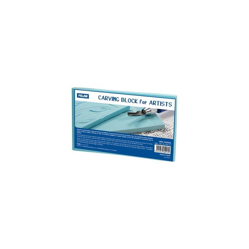 Plancha de grabado milan azul 15x9x06 cm