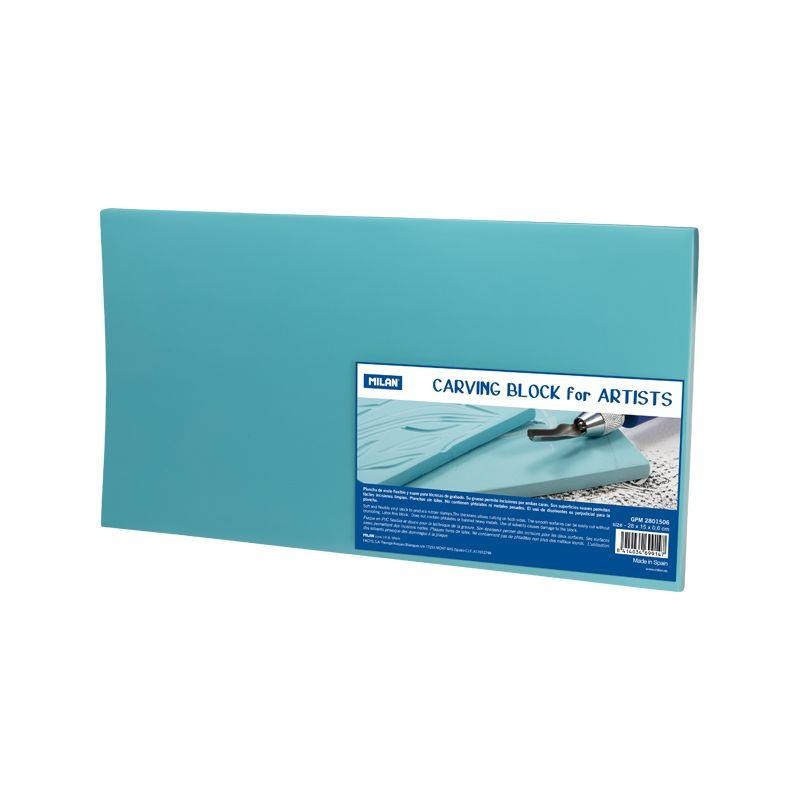 Plancha de grabado milan azul  28x15x06 cm