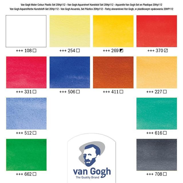 Caja acuarelas van gogh tubo 10 ml 12 unidades