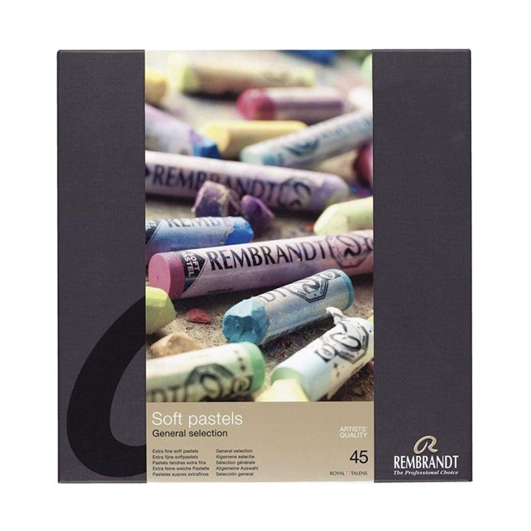 Caja pasteles rembrandt largos 45 unidades