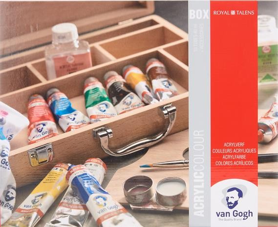 Caja acrilicos van gogh madera 40 ml 10 unidades