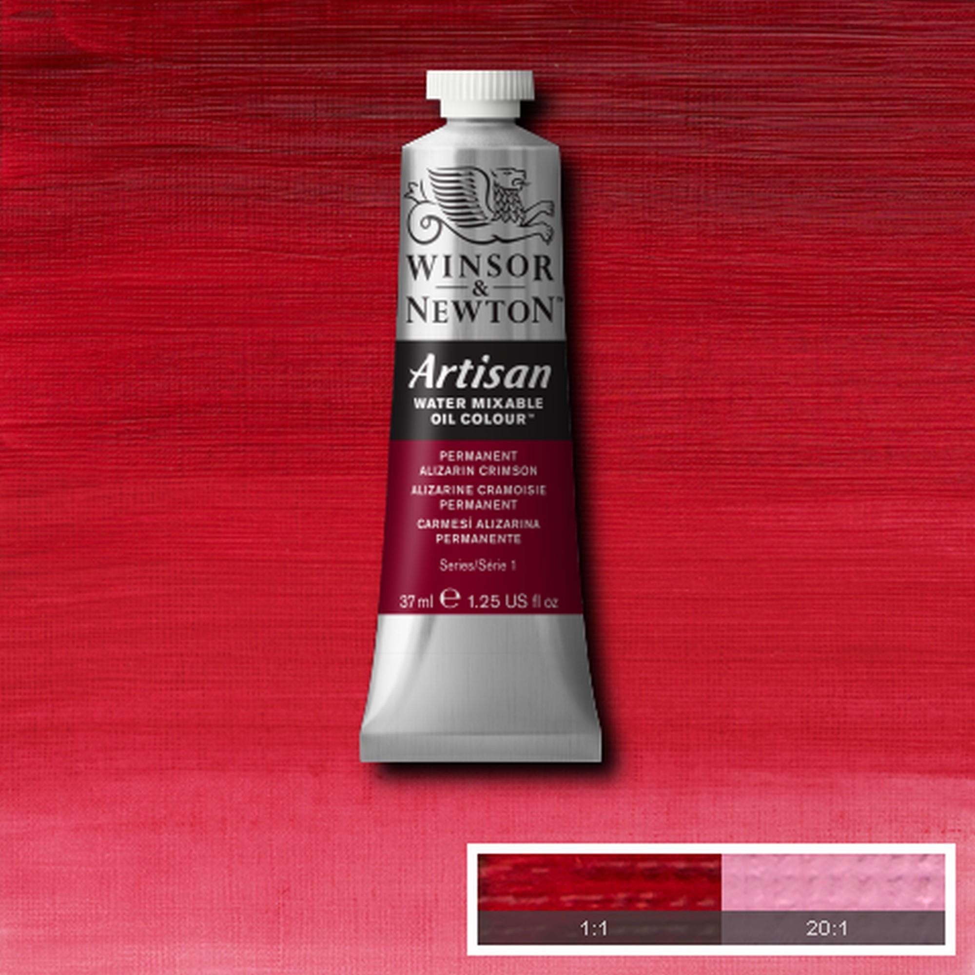 Oleo wn artisan al agua 37 ml carmesi alizarina permanente n468