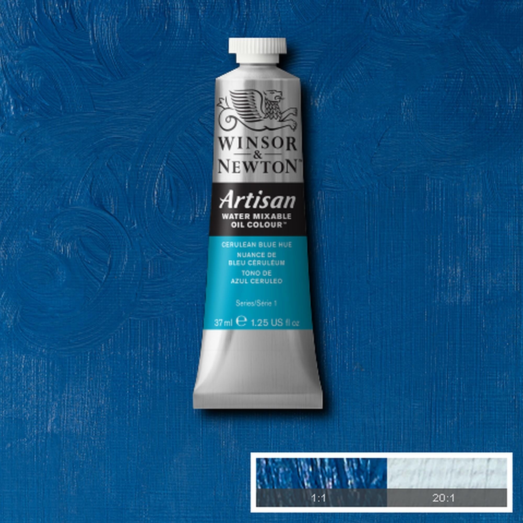 Oleo wn artisan al agua 37 ml tono de azul ceruleo n138