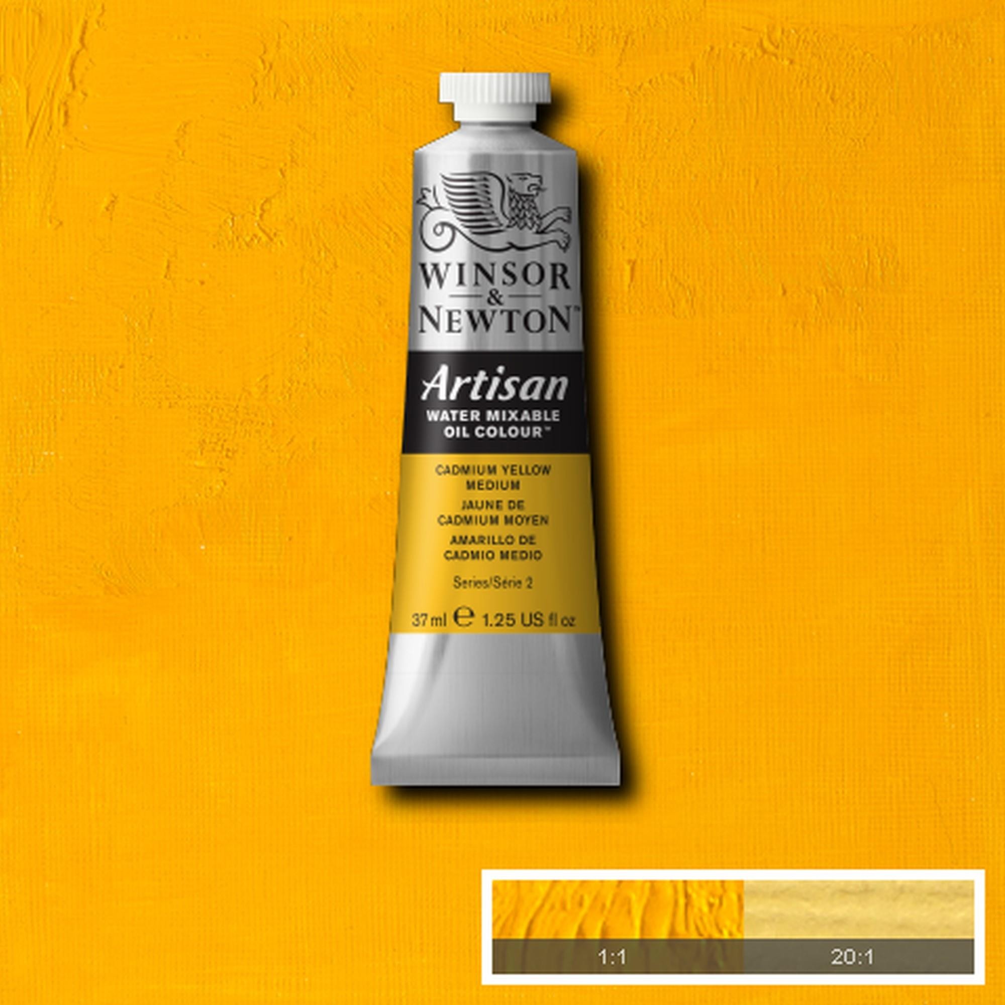 Oleo wn artisan al agua 37 ml tono amarillo de cadmio medio n116