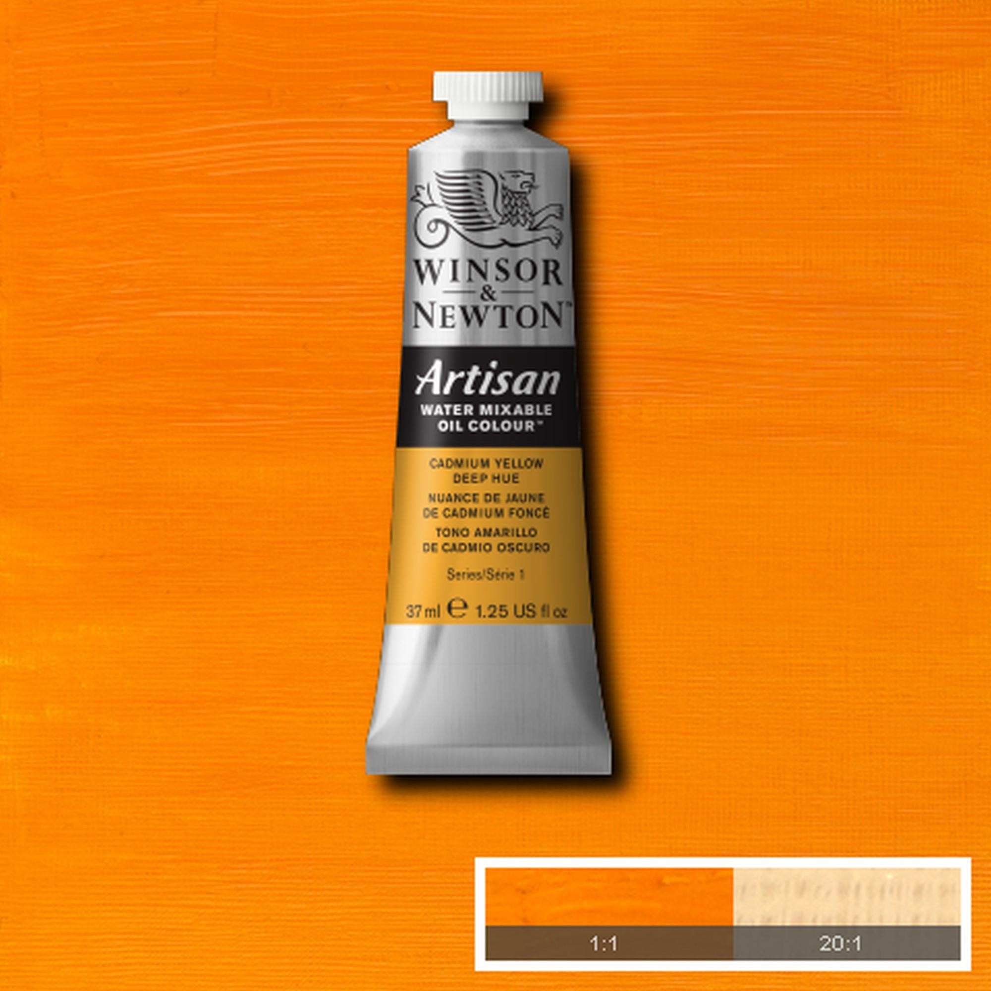 Oleo wn artisan al agua 37 ml tono amarillo de cadmio oscuro n115