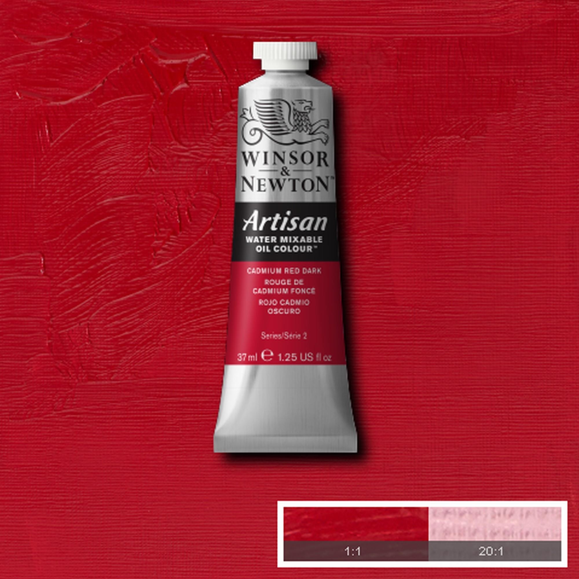 Oleo wn artisan al agua 37 ml rojo cadmio oscuro n104