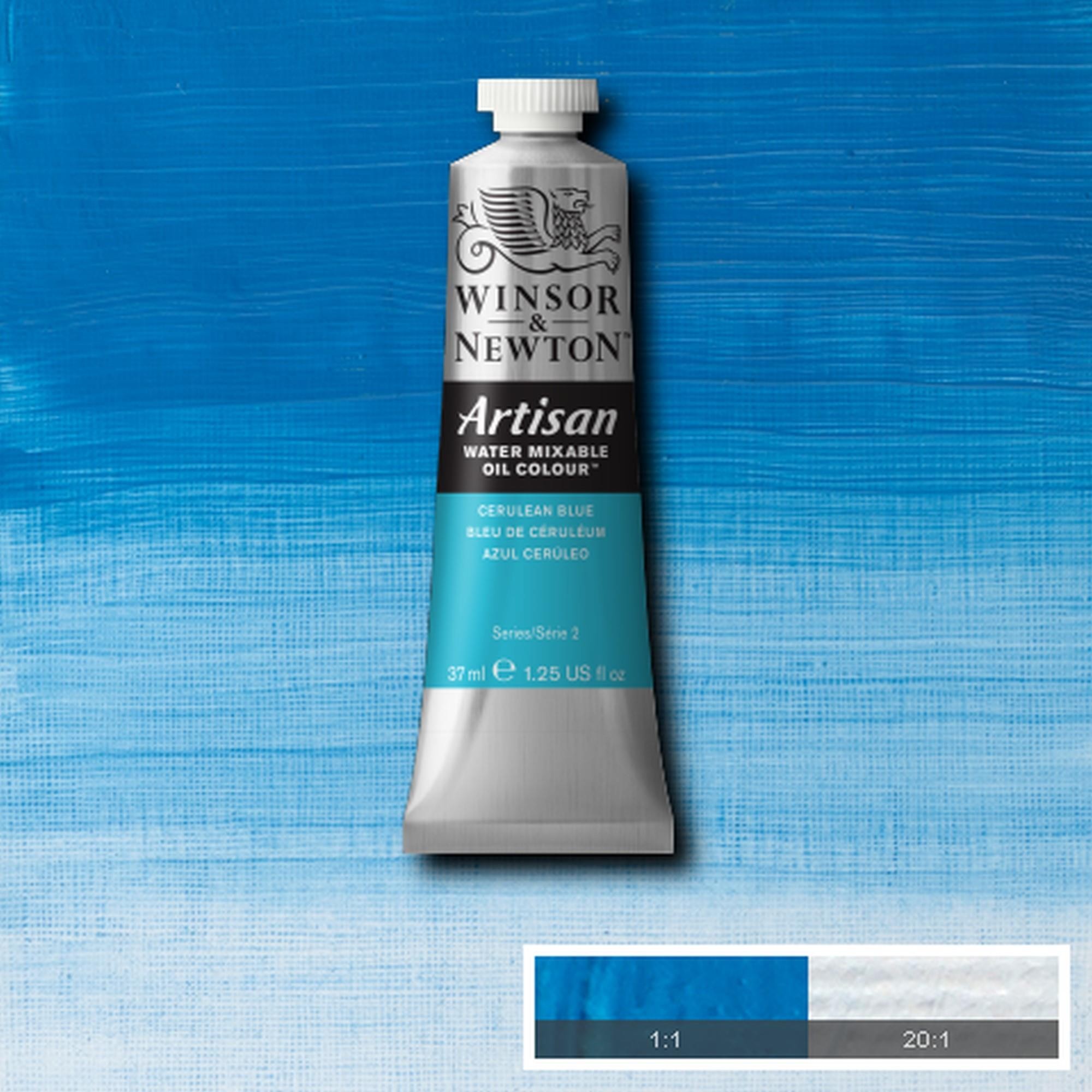 Oleo wn artisan al agua 37 ml azul ceruleo n137