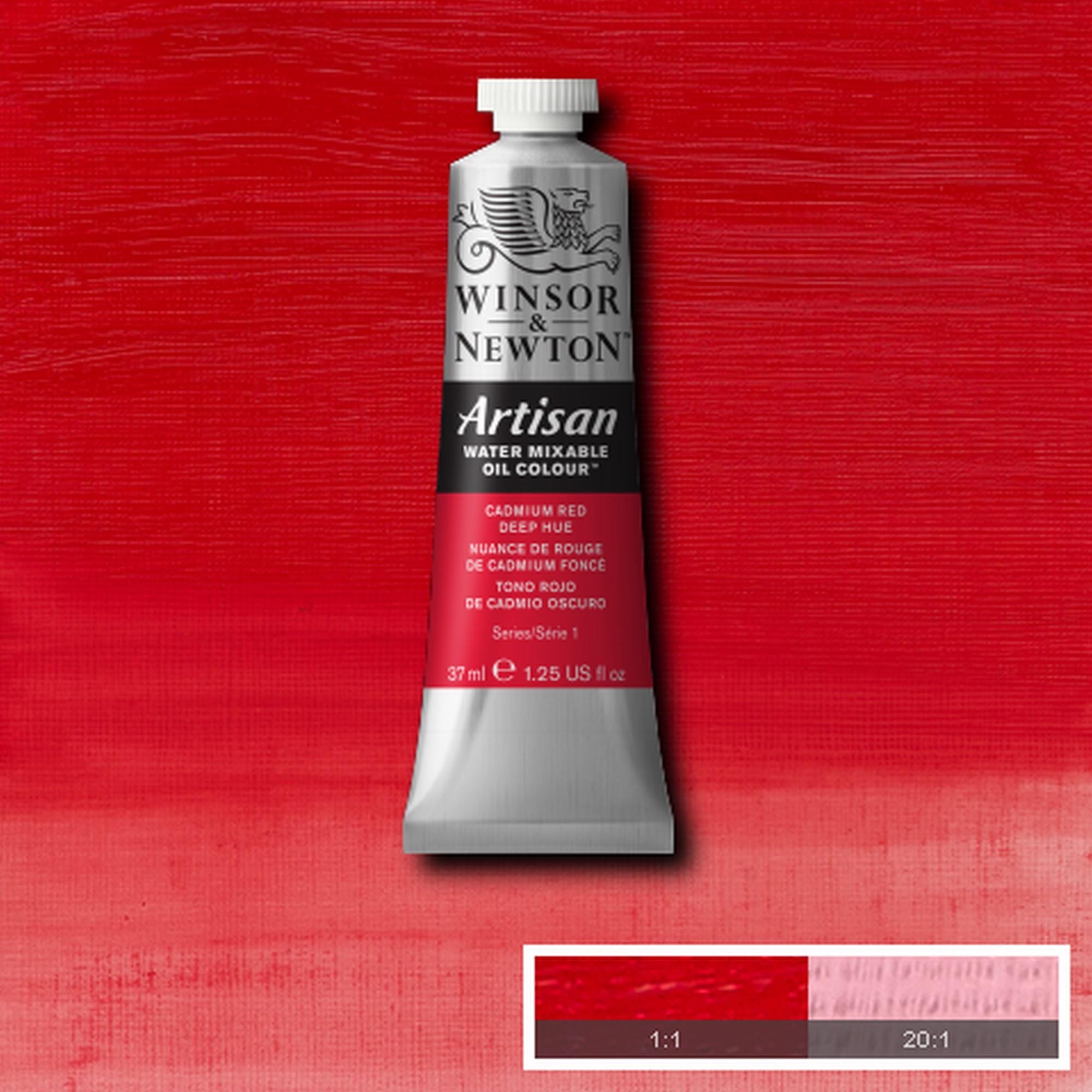 Oleo wn artisan al agua 37 ml tono rojo de cadmio oscuro n098