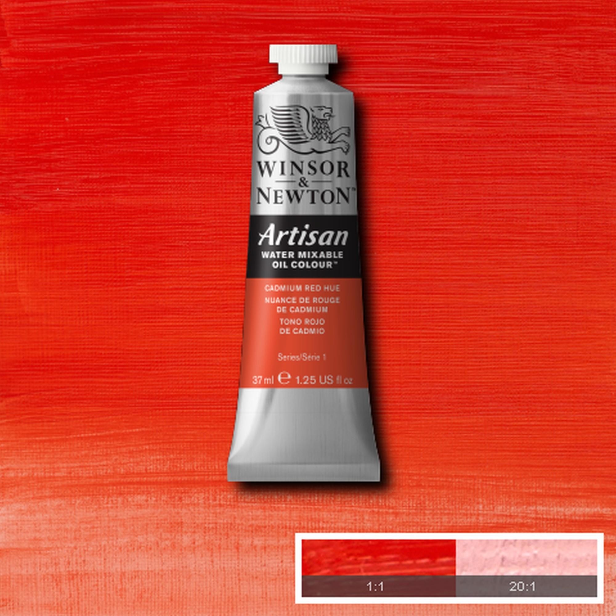 Oleo wn artisan al agua 37 ml tono rojo de cadmio n095