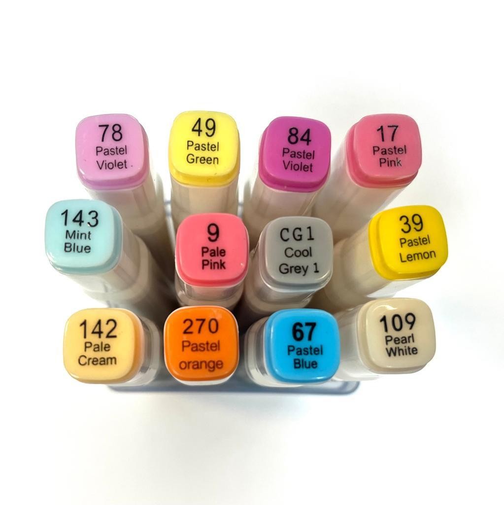 Caja rotuladores artis decor twin brush tonos pastel 12 unidades