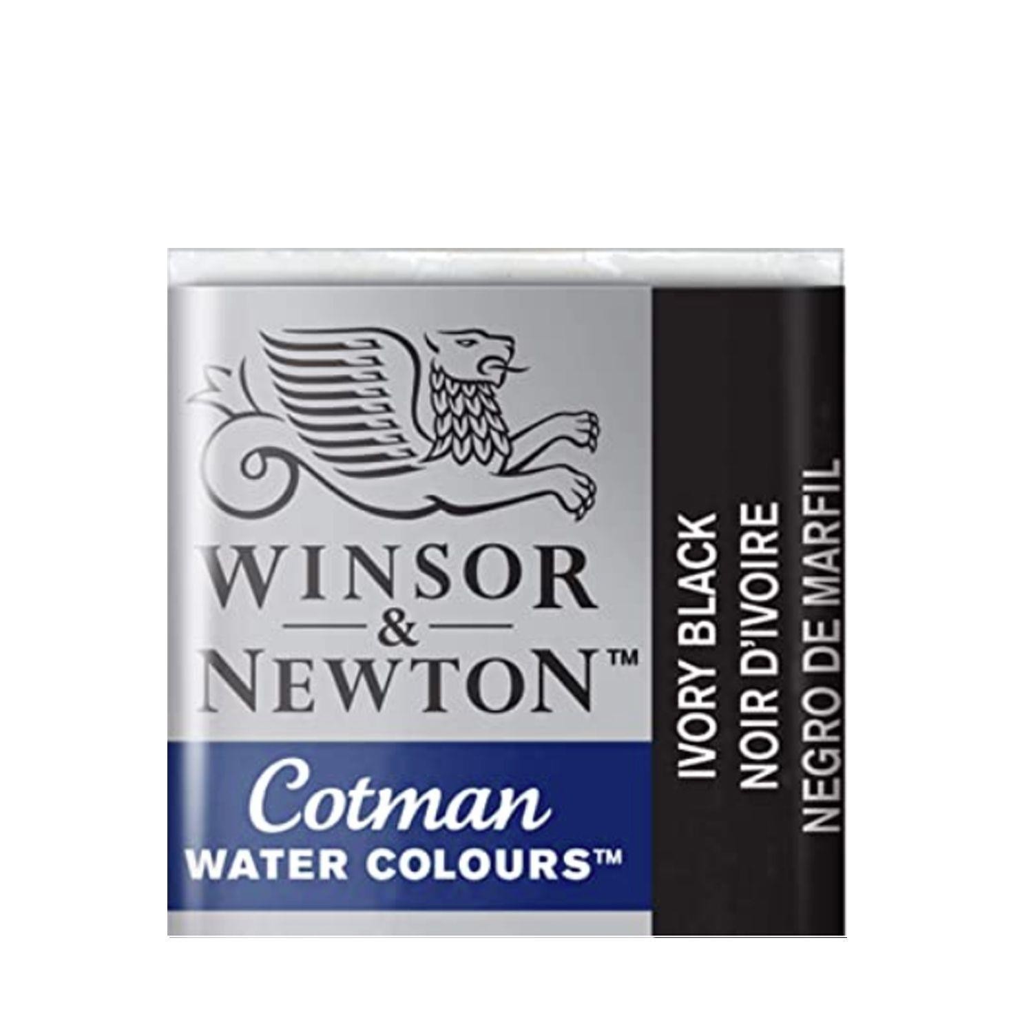 Acuarela wn cotman 1-2 godet negro de marfil